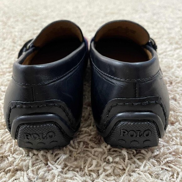Polo Ralph Lauren Men\'s Riali Leather Driving Shoes Loafer Black, Size 9 main image 5